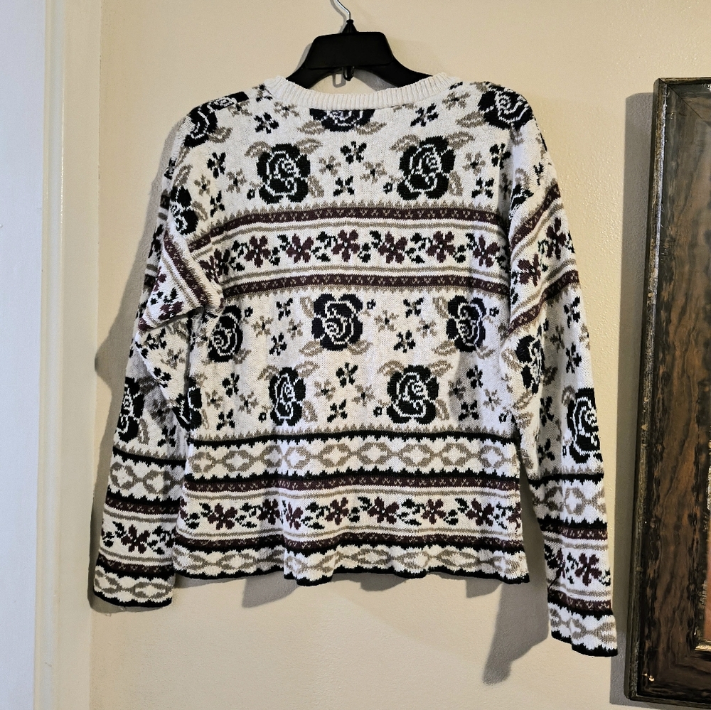 🌷 3 for $20 🌷 Vintage 90s floral rose cottagecore sweater - Picture 4 of 6